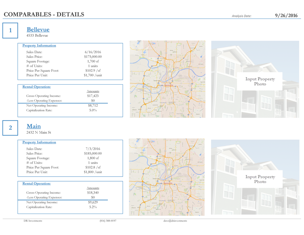 Rental Comparable Sales Report