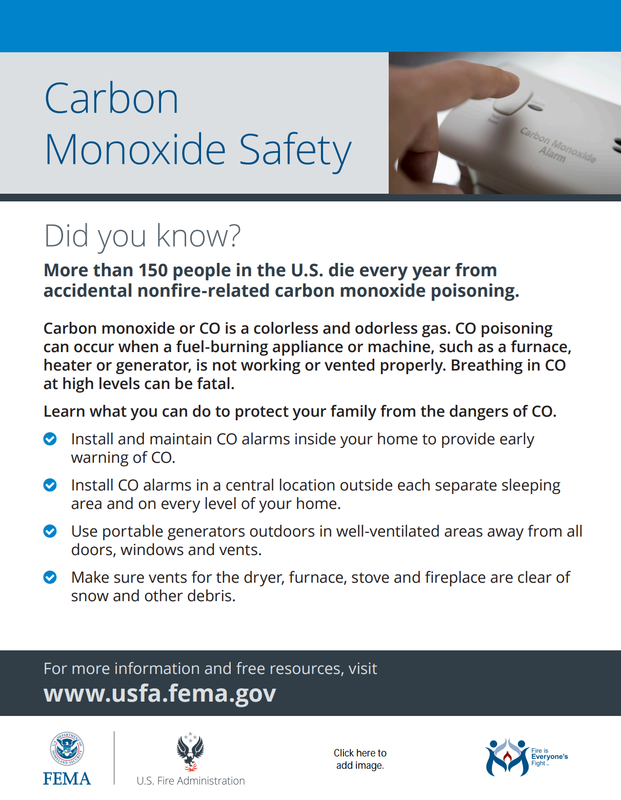 Carbon Monoxide Safety Handout